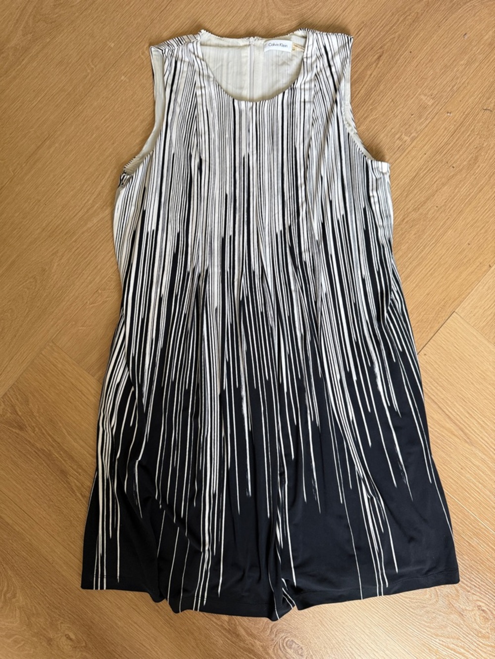 Calvin Klein Black & White Sleeveless Mini Dress